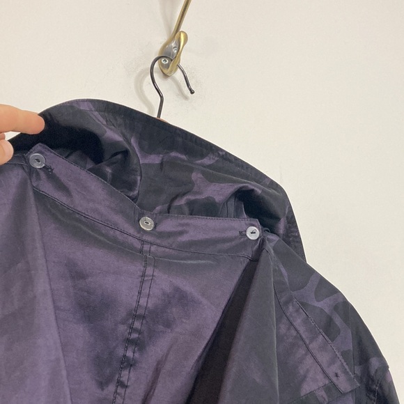 Mycra Pac Rain Jacket Womens 2 Medium Large Purple Black Giraffe Print Coat - Picture 7 of 16